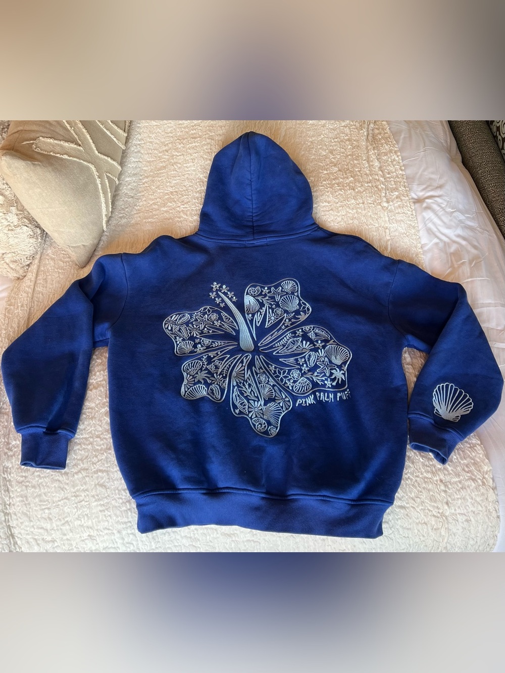 Pink Palm Puff Hoodie